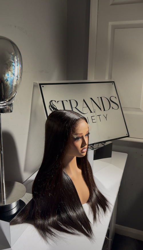 Natural Black - Closure - Bone Straight